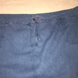 WOMAN WITHIN denim mini skirt